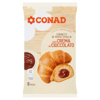 Cornetti di pasta sfoglia con crema al cioccolato 300g Conad