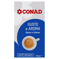 Gusto & Aroma Deciso e Intenso Caffè Macinato 250 g Conad