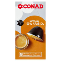 Espresso 100% Arabica 16 Capsule compatibili con le macchine Nescafé Dolce Gusto 96 g Conad