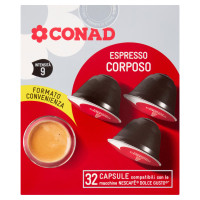 Espresso Corposo 32 Capsule compatibili con le macchine Nescafè Dolce Gusto 233 g Conad