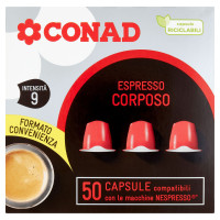 Espresso Corposo 50 Capsule compatibili con le macchine Nespresso 250 g Conad