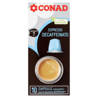 Espresso Decaffeinato 10 Capsule compatibili con le macchine Nespresso 50 g Conad