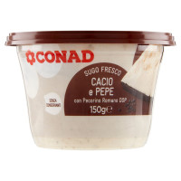 CONAD Sugo Fresco Cacio e Pepe con Pecorino Romano DOP 150 g