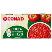 Polpa di Pomodoro in Pezzi 3 x 400 g Conad