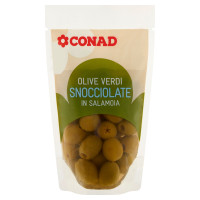 Olive Verdi Snocciolate in Salamoia 185 g Conad