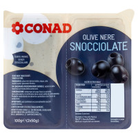 Olive Nere Snocciolate 2 x 50 g Conad