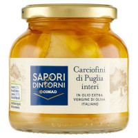 Carciofini di Puglia interi in Olio Extra Vergine di Oliva Italiano 285 g Sapori & Dintorni Conad