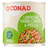 Lenticchie Farro Carote e Piselli g 400 Conad