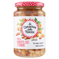 Le Conserve della Nonna Mix di Borlotti, Ceci e Tondini 360 g
