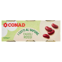 I Cotti al Vapore Fagioli Rossi 3 x 150 g Conad