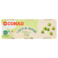I Cotti al Vapore Piselli Fini 3 x 150 g Conad