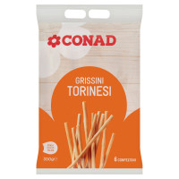 Grissini Torinesi 300 g.  (6 confezioni singole) Conad