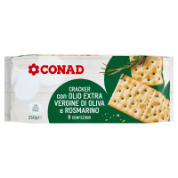 Crackers con olio extravergine di oliva e rosmarino 250 g. Conad