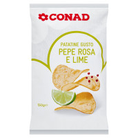 Patatine gusto pepe rosa e lime g 150 Conad