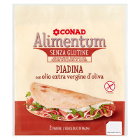 Alimentum Senza Glutine Piadina con olio extra vergine d'oliva 2 x 100 g Conad