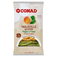 Tagliatelle all'uovo paglia e fieno g. 250 Conad