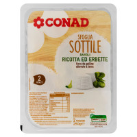 Ravioli con Ricotta ed Erbette Sfoglia Sottile 250 g Conad
