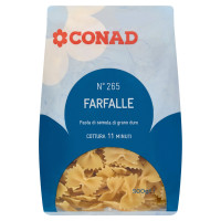Pasta di Semola di Grano Duro N°265 Farfalle 500 g Conad