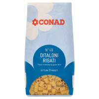 Pasta di Semola di Grano Duro N°49 Ditaloni Rigati 500 g Conad