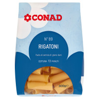Pasta di Semola di Grano Duro N°89 Rigatoni 500 g Conad