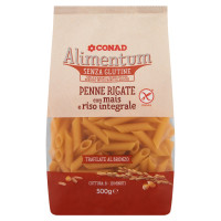 Alimentum Senza Glutine Penne Rigate con mais e riso integrale 500 g Conad