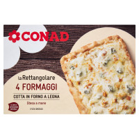 CONAD la Rettangolare 4 Formaggi 1 Pizza Surgelata 365 g