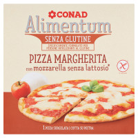 Pizza Senza Glutine Margherita con mozzarella senza lattosio* Surgelata 350 g Alimentum Conad