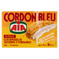 Aia Cordon Bleu di Pollo con Ripieno di Tacchino e Formaggio 2 Cordon Bleu 240 g