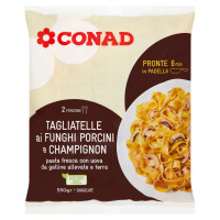 Tagliatelle ai Funghi Porcini e Champignon Surgelate 550 g Conad