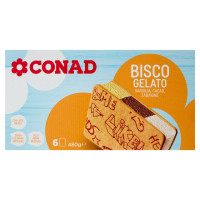 Bisco Gelato Vaniglia, Cacao, Zabaione 6 Pezzi 480 g Conad