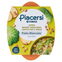 PIACERSI CONAD Zuppa Grano Saraceno, Lenticchie e Verza 350 g