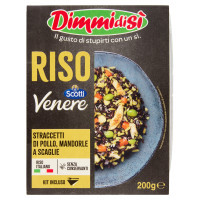 DimmidiSì Riso Venere Straccetti di Pollo, Mandorle a Scaglie 200 g