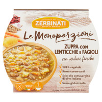 Zerbinati Le Monoporzioni Zuppa con Lenticchie e Fagioli 310 g