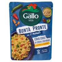 Riso Gallo Bontà Pronte in 2 minuti Cous Cous di Cereali con Verdure 220 g