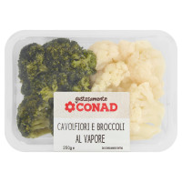 Cavolfiori e Broccoli al Vapore 250 g Gustosamente Conad