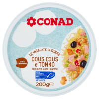 Le Insalate di Tonno Cous Cous e Tonno con olive, ceci e carote 200 g Conad