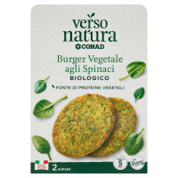 CONAD VERSO NATURA Burger Vegetale agli Spinaci Biologico 2 Burger 160 g