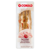CONAD Tramezzini Tacchino con Pomodori e Salsa allo Yogurt 2 x 70 g