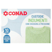 CONAD Custodie Indumenti con Chiusura a Pressione 40x50 cm 10 pz