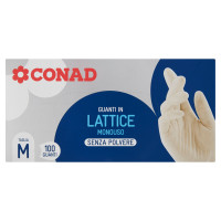 Guanti in Lattice Monouso Senza Polvere Taglia M 100 Guanti Conad