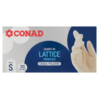 Guanti in Lattice Monouso Senza Polvere Taglia S 100 Guanti Conad