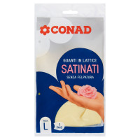 Guanti in Lattice Satinati Senza Felpatura Taglia L 1 Paio Conad
