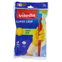 Vileda guanti casalinghi Super Universal in lattice, super grip antiscivolo, taglia M