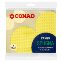 Panno Spugna 4 Pezzi Conad