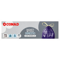 Sacchi nettezza Domestici con Maniglie 15 sacchi Conad