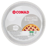Vaschette in Alluminio Caldo Per Torta 3 pezzi Conad