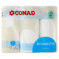 Asciugatutto 2 veli 3 rotoli Conad