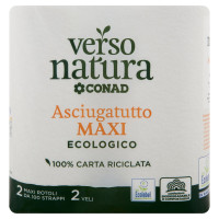 Asciugatutto Maxi Ecologico 2 Veli 2 Maxi Rotoli Verso Natura Eco Conad