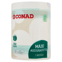 Maxi Asciugatutto 2 Veli 350 Strappi 1 Rotolo Conad