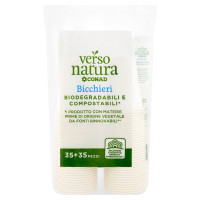 Bicchieri Biodegradabili e Compostabili* 35 35 pz Verso Natura Eco Conad